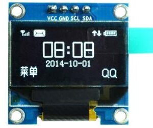 0.96 Inch I2C IIC OLED LCD Module 4pin (with VCC GND) Blue SSD1306 Chip